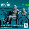 RESKIT RSF35-0004 Female driver for US NAVY A/S32A-49 Deck Tractor (scene 1) (1 pcs) (3D Printed) (1/35)